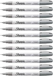 Sharpie 35533Bx Paint Markers, Oil Base, Extra Fine, Silver