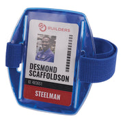 Squids 3386 Vinyl Arm Band ID/Badge Holders by Ergodyne – Polyester, Blue, Pack of 10, Model 19971