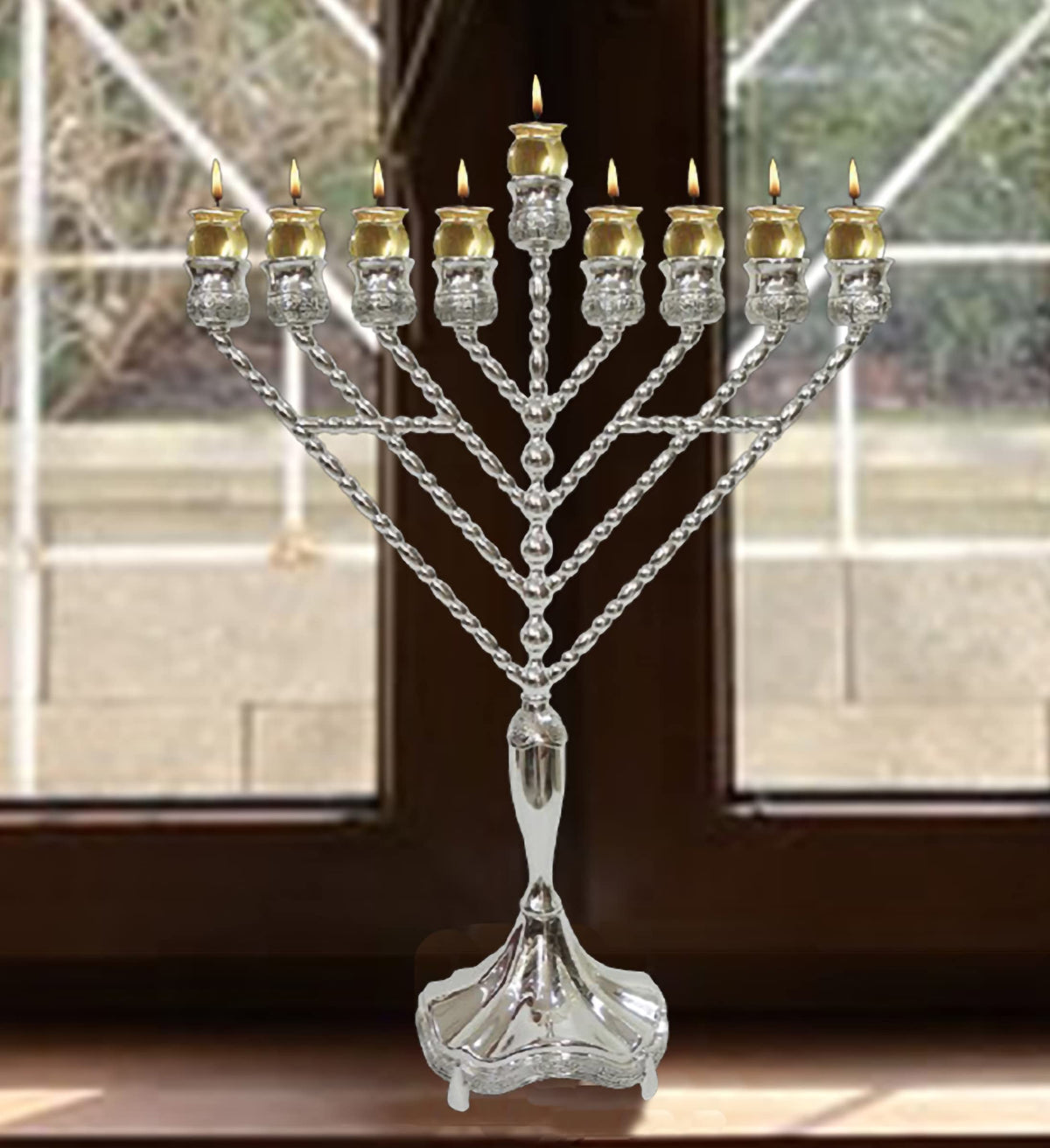 Ner Mitzvah Glass Oil Cups for Menorah, Size 1, Clear, 9 Pack
