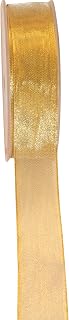 Reliant Ribbon Mesh Classic Wired Edge Ribbon, 7/8 Inch X 25 Yards, Gold