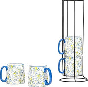 10 Strawberry Street Bella Flora Espresso Demitasse Stack, Set of 4 (Meadowlight)