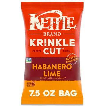 Potato Chips by Kettle Brand – 7.5 Ounce (Pack of 1), Habanero Lime, Model 10084114902020
