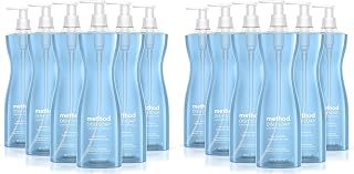 Method Gel Dish Soap,Sea Minerals Scent,Tough on Grease & Stuck-on Food,Cruelty Free Formula,Made with Recycled Plastic,18 Fl Oz,(Pack of 12)