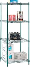 Nexel Poly-Green, 4 Tier, Wire Shelving Starter Unit, 24"W x 21"D x 54"H