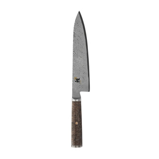 Black 5000MCD67 8-inch Chef's Knife by MIYABI – 8", MC66 MicroCarbide, Black, Model 34401-203