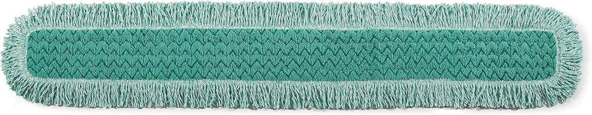Rubbermaid Commercial Products HYGEN 48" Microfiber Dust Pad with Fringe – Green, For Janitorial/Professional Cleaners and Heavy-Duty industrial Cleaning/Dusting/Sweeping