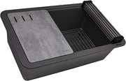 Ruvati 30-inch Granite Composite Quartz Workstation Urban Gray Undermount Kitchen Sink - RVG2310UG