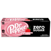 Dr Pepper Zero Sugar Strawberries and Cream / 12 FL Oz (Pack of 12) / 1 Soft Drinks
