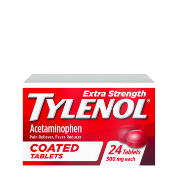 Extra Strength Coated Tablets by Tylenol – 24 Count (Pack of 1), Model 00300450499257