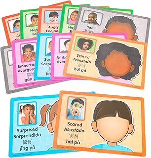 Colorations Emotions Modeling Mats, Set of 12, Thick Laminated Paper