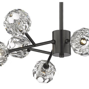 8-Light Black Iron Chandelier with Crystal Shades - Lighting - Black by Design Living – Black, Model YS91C26B