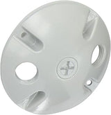 RAB Lighting C103 Die Cast Aluminum Weatherproof Round Cover with 3 Holes, 4-1/2" Diameter, Silver Gray
