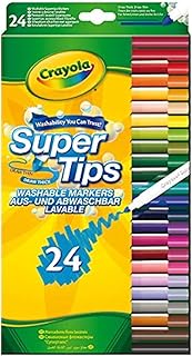 Crayola SuperTips Washable Felt Tip Colouring Pens (Pack of 24)
