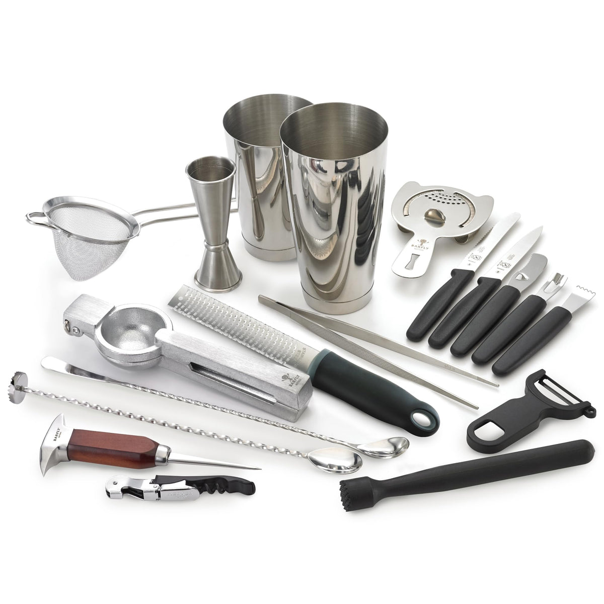 Barfly Stainless Steel / 19-Piece / Deluxe Bar Sets