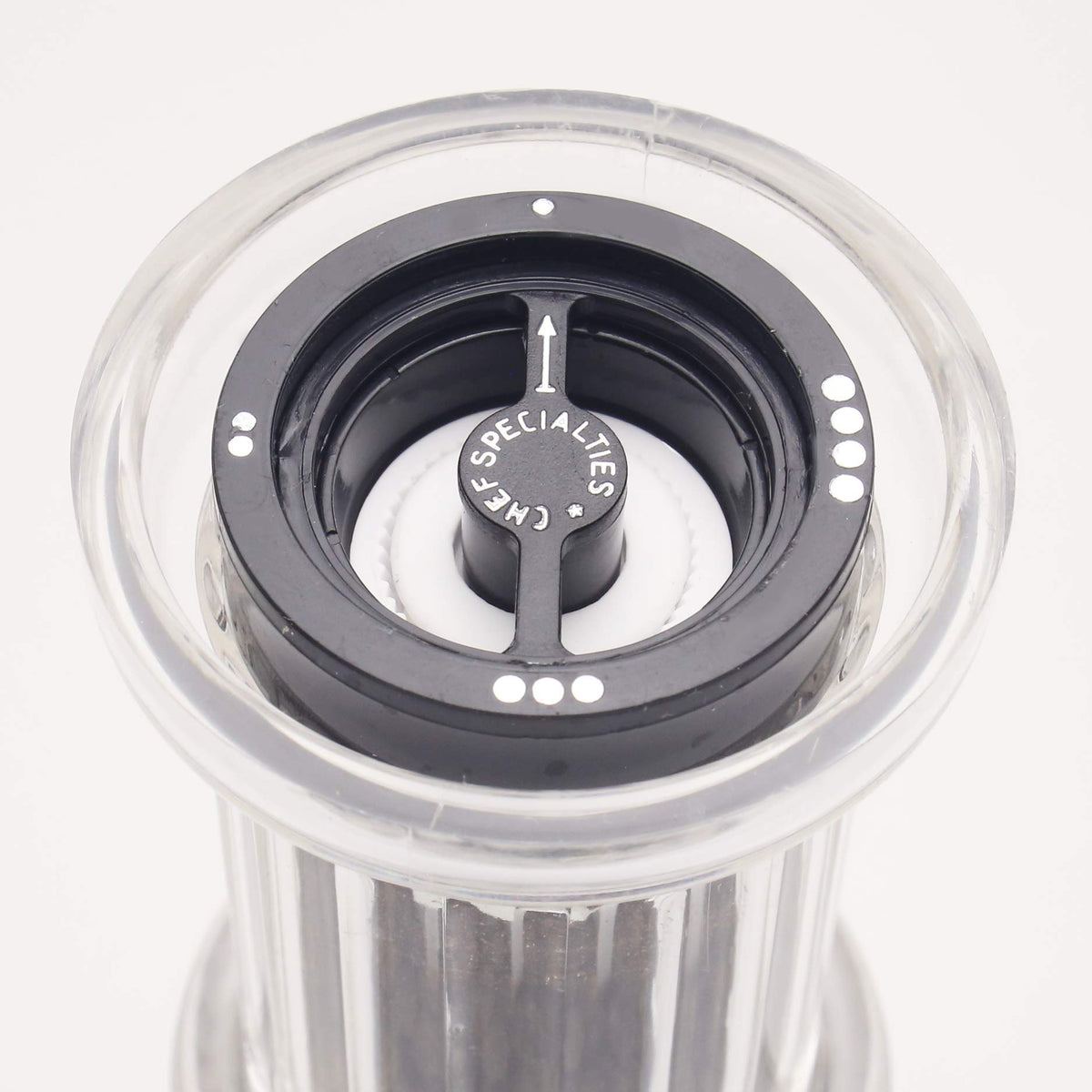 5.5 Inch Citation Pepper Mill by Chef Specialties – 5-Inch x 5-Inch, Acrylic, clear acrylic, Model 1751