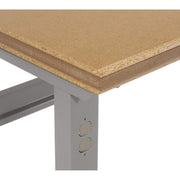 Extra Long Mobile Workbench by Global Industrial – 36"L x 96"W x 4"H, Steel, Gray, Model 183172A