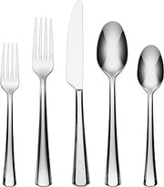 Oneida Bleeker 20-Piece 18/0 Silverware Set for 4, Flatware | mirror finish, dishwasher safe | includes knives, forks, and spoons | cutlery set for kitchen and dining