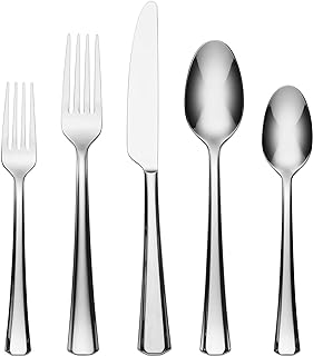 Oneida Bleeker 20-Piece 18/0 Silverware Set for 4, Flatware | mirror finish, dishwasher safe | includes knives, forks, and spoons | cutlery set for kitchen and dining
