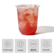 GO 16oz Rounded Bottom PET Arc Cup - Premium Quality Food Safe - Clear U-Shape Plastic Cups - Disposable & Recyclable - Perfect for Parties by TOSSWARE – 16oz, 16 fluid_ounces