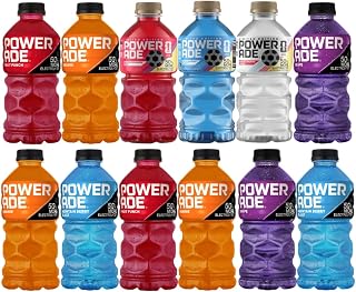 POWERADE Zero Sports Drink Variety Pack, 20 oz Bottles (12 Pack) – Grape, Mixed Berry & Fruit Punch – Zero Sugar Electrolyte Hydration Beverage