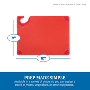 San Jamar Red / 1 / 12"L x 9"W Cutting Boards