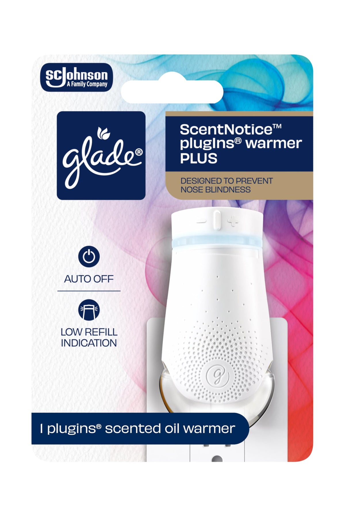 PlugIn Plus Air Freshener Warmer by Glade – 1 Count (Pack of 1), Blue;Multicolor, Model 325657