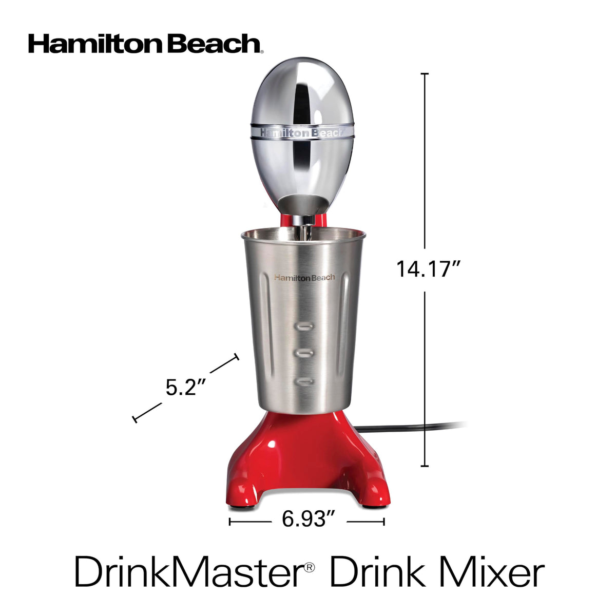 Hamilton Beach Red / Extra-Large 28 oz. / 1 Commercial Drink Mixers
