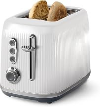 Oster Retro 2-Slice Toaster with Quick-Check Lever, Extra-Wide Slots, Impressions Collection, White