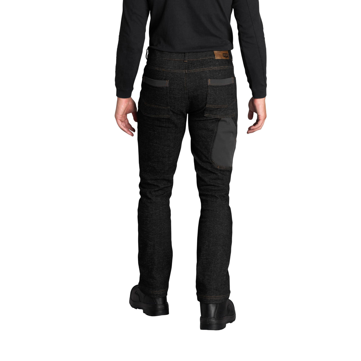 Men’s Fleece-Lined Flex Utility Jean by Red Kap – 42W x 32L, Cotton, Black Wash, Model F5D3BW 42 32