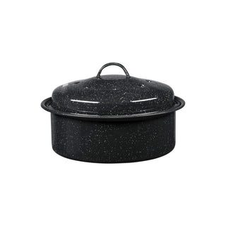 Granite Ware Covered Round Roaster, 3 lb Capacity, Speckled Black