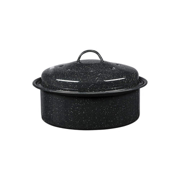 Granite Ware Covered Round Roaster, 3 lb Capacity, Speckled Black