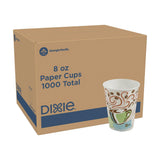 Dixie PerfecTouch 8 oz Paper Coffee Cups By GP PRO, Coffee Haze Design, 1000 Count (50 Disposable Cups Per Sleeve, 20 Sleeves Per Case), 5338CD