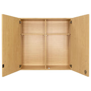 4-Compartment Wall Cabinet 37" Wide (Fully Assembled by Tot Mate – 3/4" Thick Industrial Grade Wood Composite Core With Laminate Surfacing, Maple/Maple, Model TMW301
