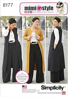 Simplicity 8177 Plus Size Pants Vest or Jacket, and Top Sewing Pattern For Women by Mimi G Style Sizes BB (20W-28W).
