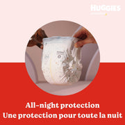 Nighttime Baby Diapers Overnites by HUGGIES – Size 3, Rubber, White, Model 49536