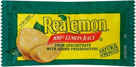 ReaLemon Lemon Juice, 0.14-Ounce Single Serve Packages (Pack of 200)