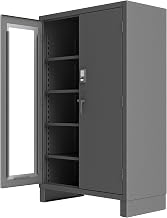 Durham 3704CXC-BLP4S-95 Storage Cabinet, Assembled, 78" Overall Height, Gray