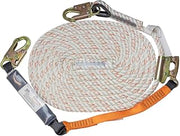 Malta Dynamics 50-ft Vertical Lifeline Assembly – Fall Protection Lanyard, Fall Arrest System with Shock Absorber, Safety Rope for Workplace and Construction Site, OSHA and ANSI Approved