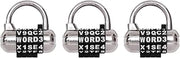 Master Lock Combination Padlock Black Resettable Lock, 3-Pack 1534BLKEC3 | Resettable Combination Lock For Gym Lockers, School Lock, Uses Numbers, Letters, Symbols, Black, 2-1/2-inch Wide, 3-pack