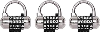 Master Lock Combination Padlock Black Resettable Lock, 3-Pack 1534BLKEC3 | Resettable Combination Lock For Gym Lockers, School Lock, Uses Numbers, Letters, Symbols, Black, 2-1/2-inch Wide, 3-pack