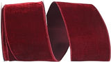 Reliant Ribbon Regal Velvet Plush Wired Edge Ribbon, 4 Inch X 10 Yards, Burgundy