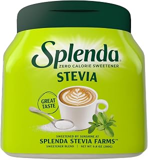 SPLENDA Stevia Zero Calorie Sweetener, Plant Based Sugar Substitute Granulated Powder, 9.8 oz Jar
