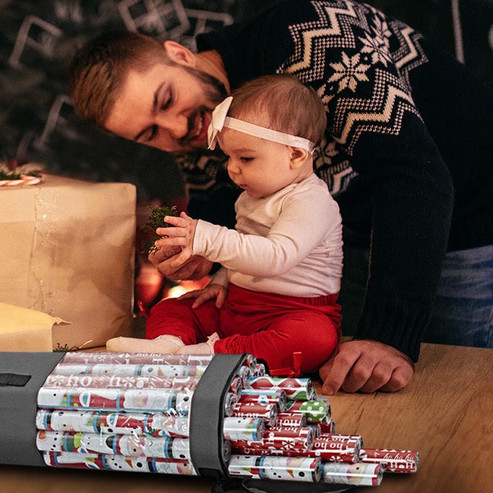 ProPik Wrapping Paper Storage Bag, Holds 25 Rolls 40 Inch, Grey