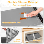 Ntoaujao Electric Warming Mat, 47x15 Inch Flexible Pad with 7 Temperatures and Timer, Gray