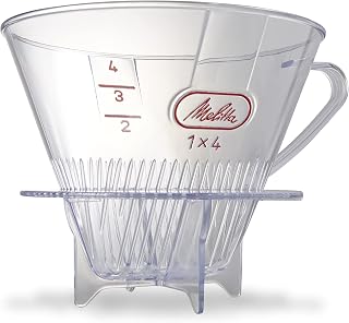 Melitta Coffee Dripper 4-8 Cups Clear Filter with 1x4 Measuring Spoon Plastic CF-T 1x4