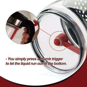 Pazatao Gravy Fat Separator, 4 Cup Capacity with Bottom Release and Strainer, Black