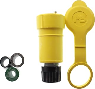 Pass & Seymour 25W-47 Turnlok Watertight Locking Connector 2-Pole 3-Wire 15 Amp 125 Volt AC NEMA L5-15R Yellow