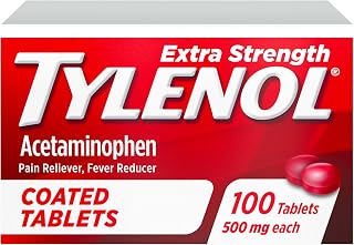 Tylenol Extra Strength Coated Tablets, 500 mg Acetaminophen, 100 ct