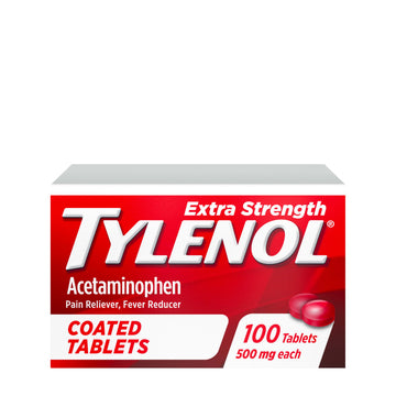 Extra Strength Coated Tablets by Tylenol – 100 Count (Pack of 1), Model Tylenol