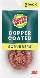 Scotch-Brite Copper Coated Scrubbing Scour Pads, 48 Pack